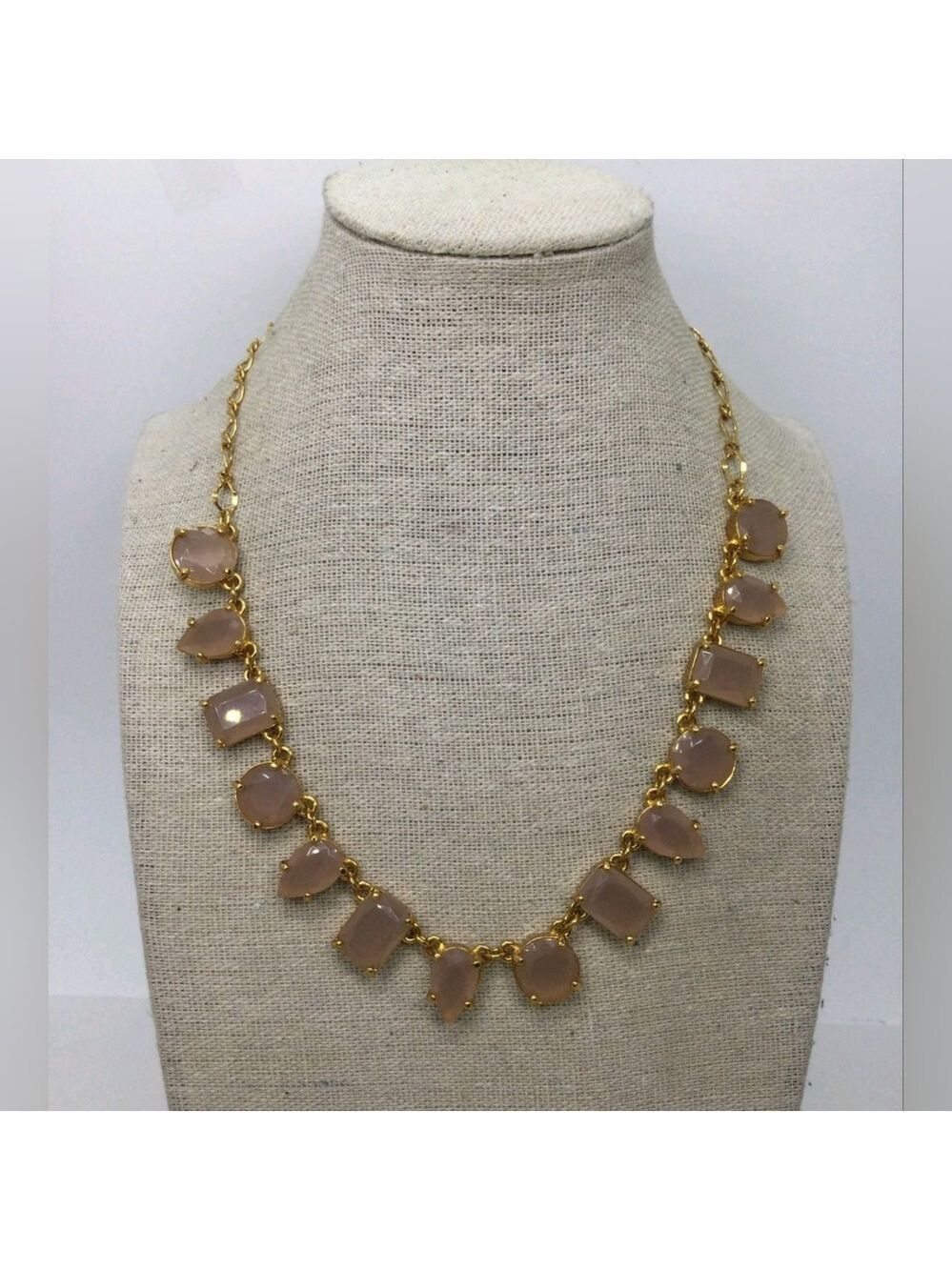 Kate Spade New York Taupe Pink Rhinestone Necklace – 16" NWOT